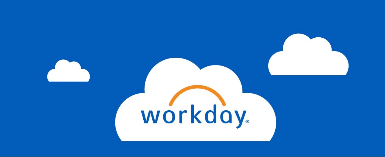 Cloud with "workday" logo representing cloud-based solutions.