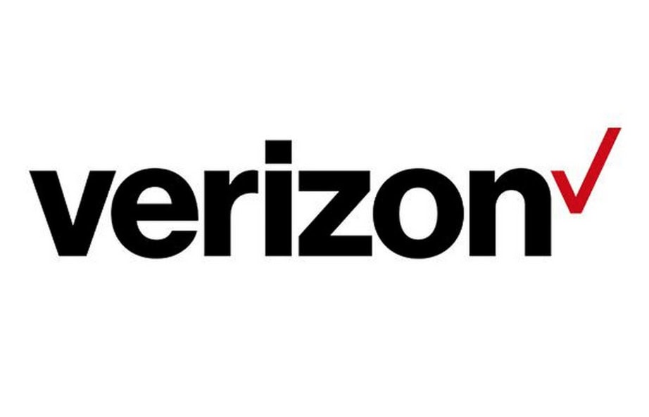 Verizon logo with checkmark, representing connectivity and technology solutions.
