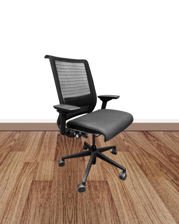 Used office chairs - Steelcase Think Black Mesh Back Fully Loaded