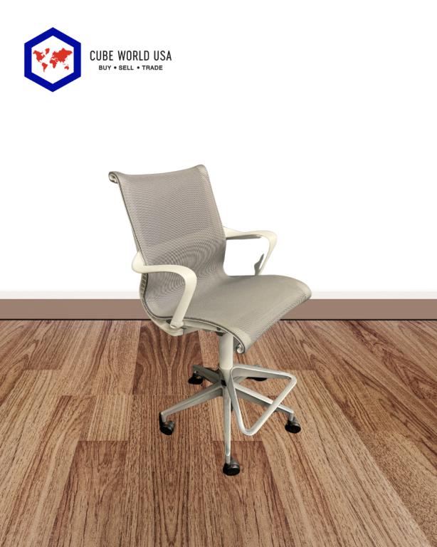 Herman Miller Setu white and silver
