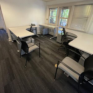 Electric L Shape Height Adjustable Desk Setup.