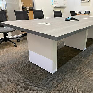 Conference table in Phantom Grey finish for professional office settings.