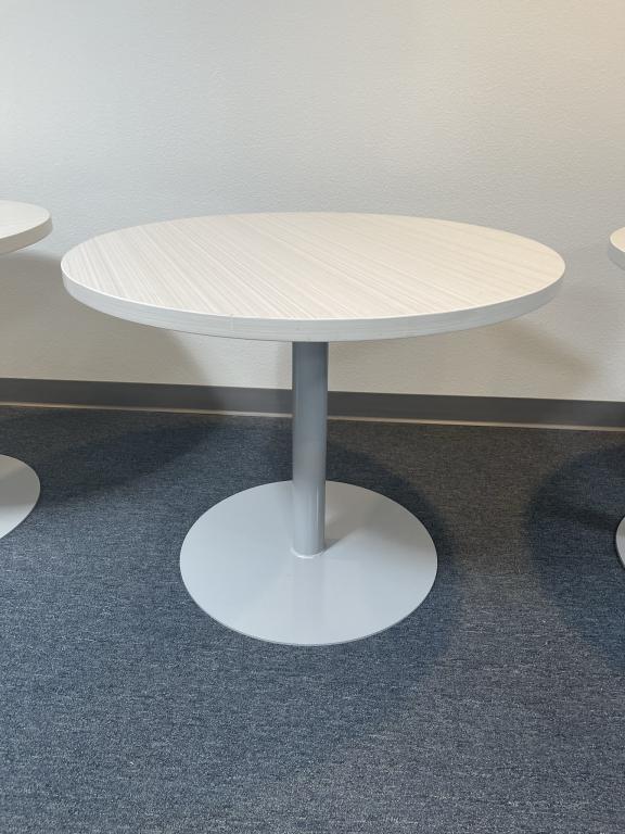 3'  Round Meeting Table Steelcase Blonde Wood