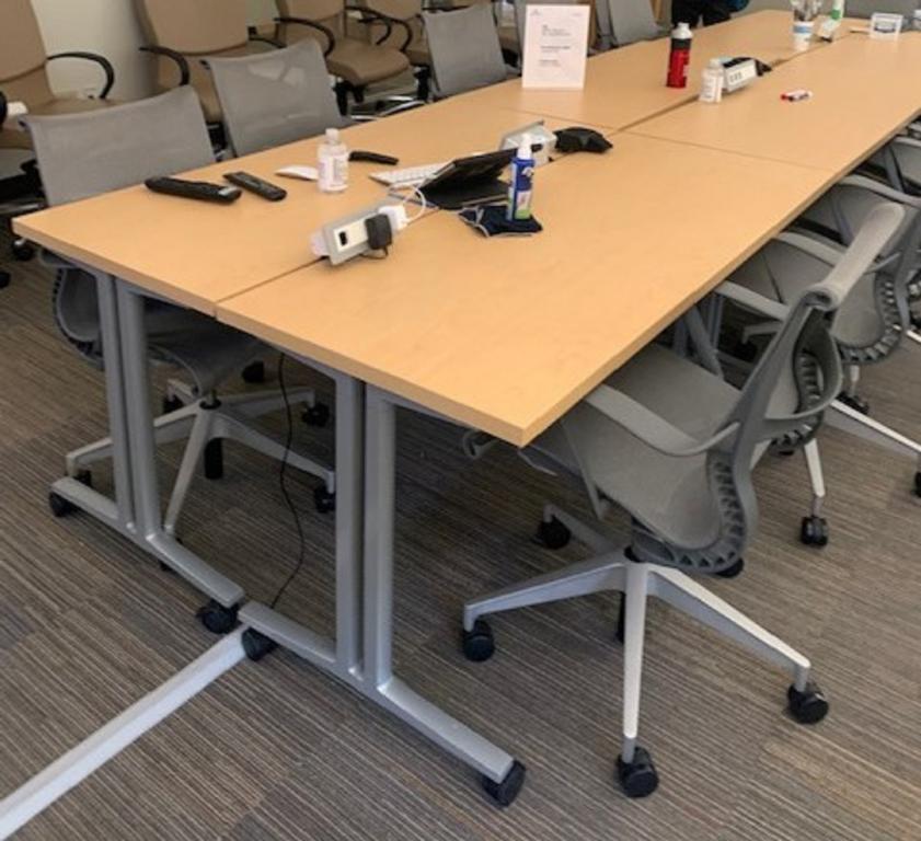 HM 72"x24" Mobile training tables on caster