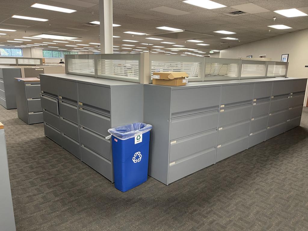4 Drawer 30"W Teknion Grey Lateral File