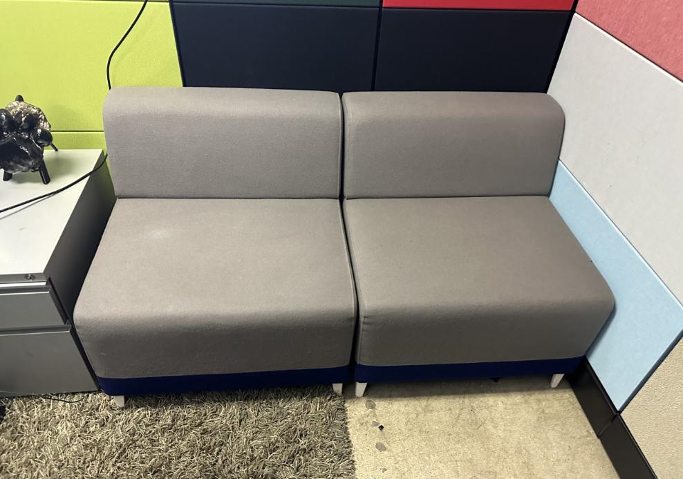 Steelcase Grey Modular Sofa Lounge