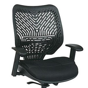 Office Star SpaceFlex Black ergonomic task chair for office comfort and support.