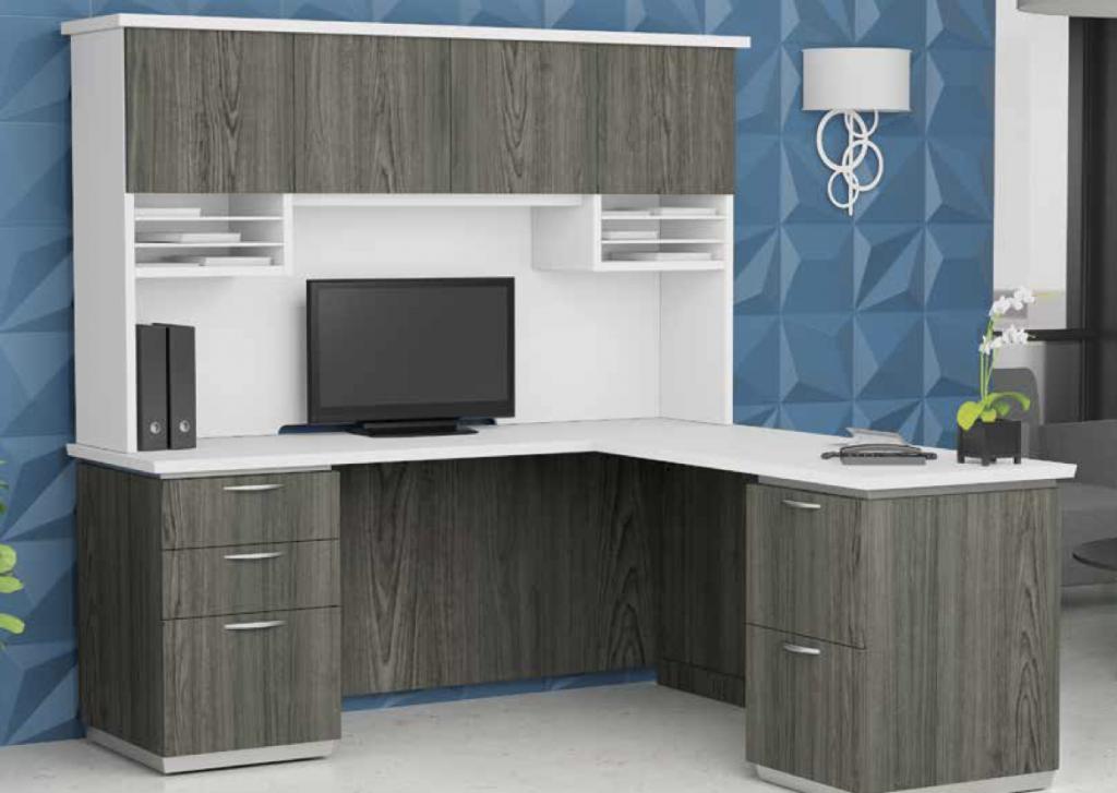 Tuxedo L-Shape Desk with Hutch