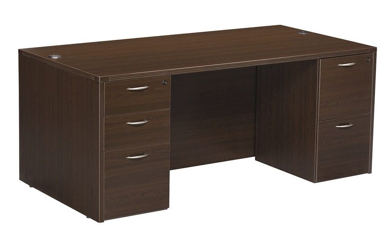 6 Finishes in Traditional 6' Desk Double Ped