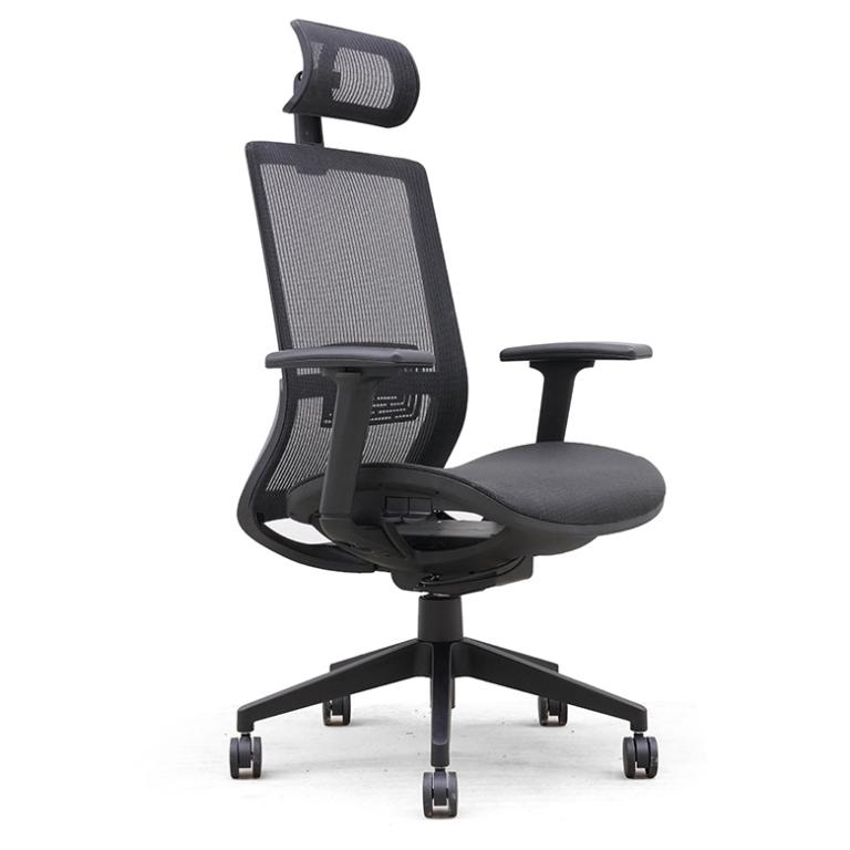 Boss Hi Back Mesh Task Chair with Headrest for ergonomic comfort and support.