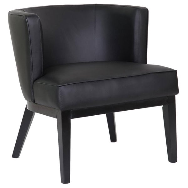 Black Ava Accent Chair for stylish living spaces and office decor. Perfect blend of comfort and mode.