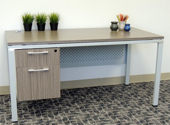 Simple System 5 'x 30" Desk with BF Pedestal