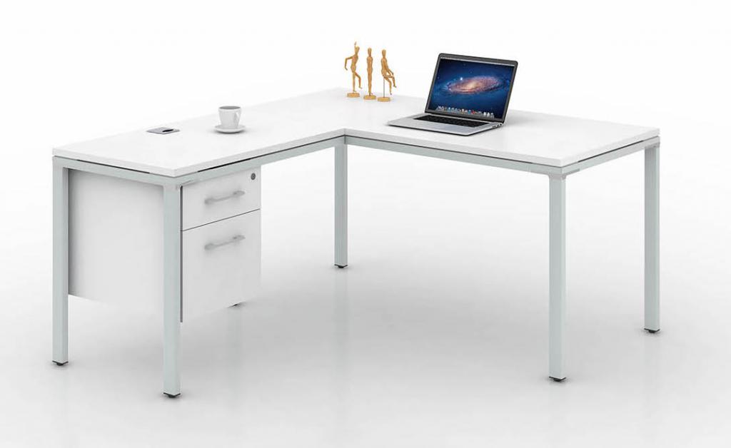 Simple System 6' x 6' Desk with BF Ped
