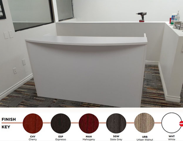 6' Reception Shell Without Glass 6 finishes