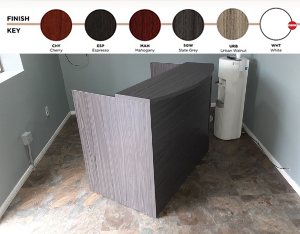 4' Modern Reception Shell without glass