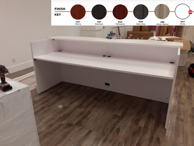 8' Modern without glass Reception Station