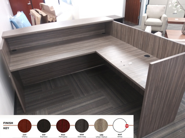 Modern 6'x6' Reception Desk Without Glass