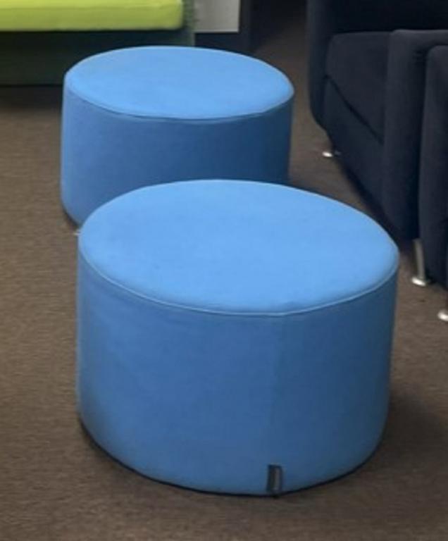 Steelcase Turnstone Sky Blue round Ottoman