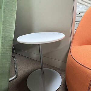 White Steelcase Coalesse occasional table ideal for modern office and lounge areas.