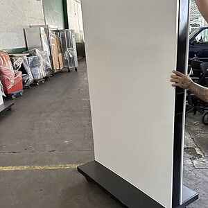 Privacy mobile wall for collaborative workspaces.