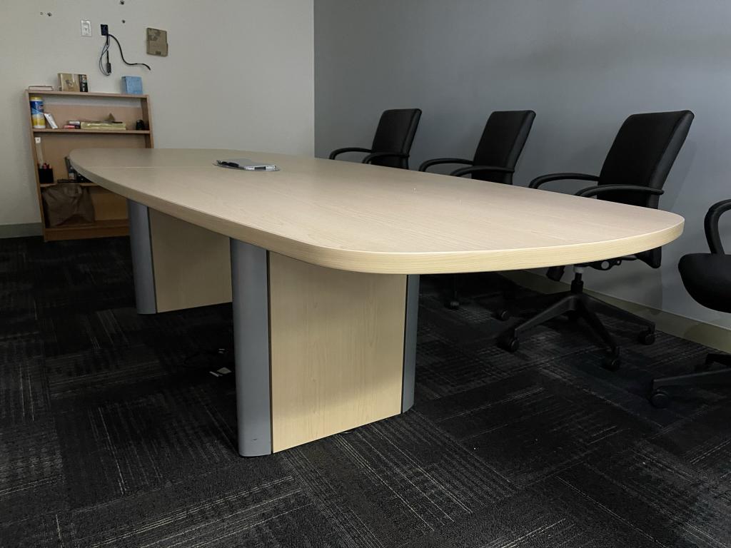 Teknion 8' Maple Powered Conference table