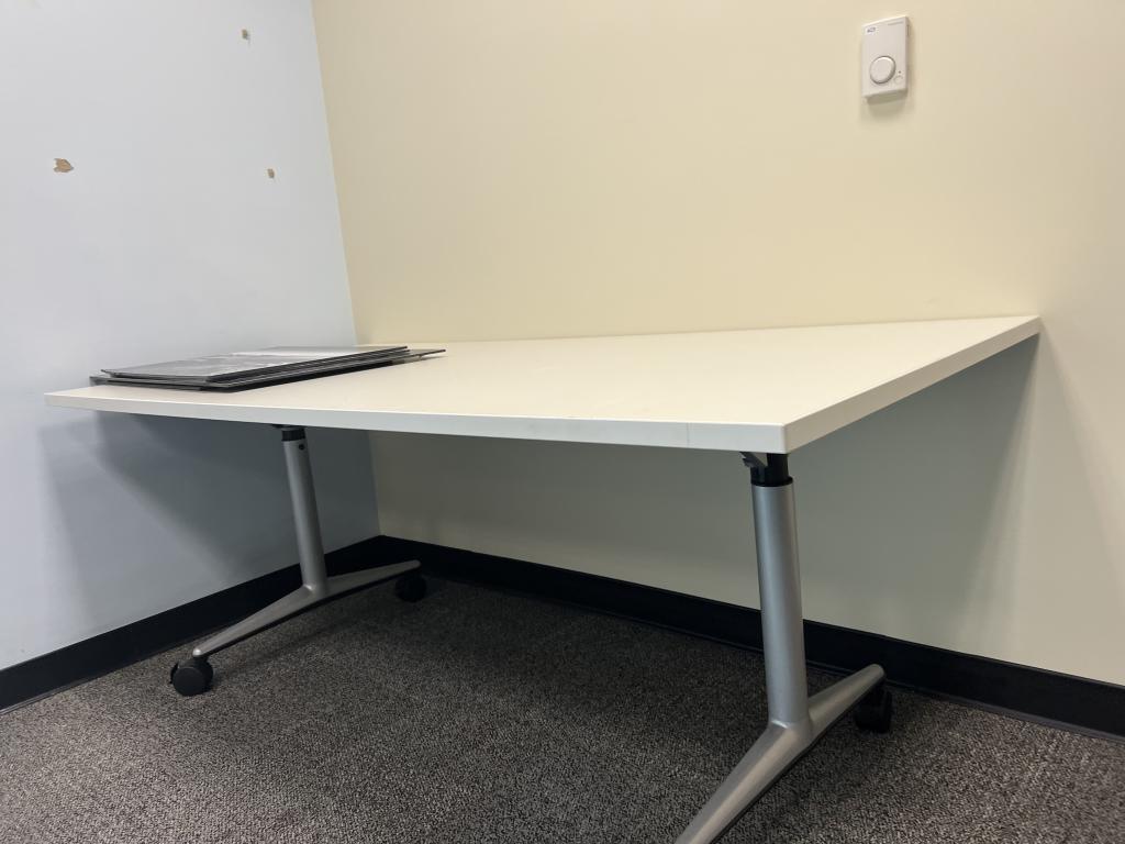 Steelcase Coalesse 72"x30" White Mobile Table