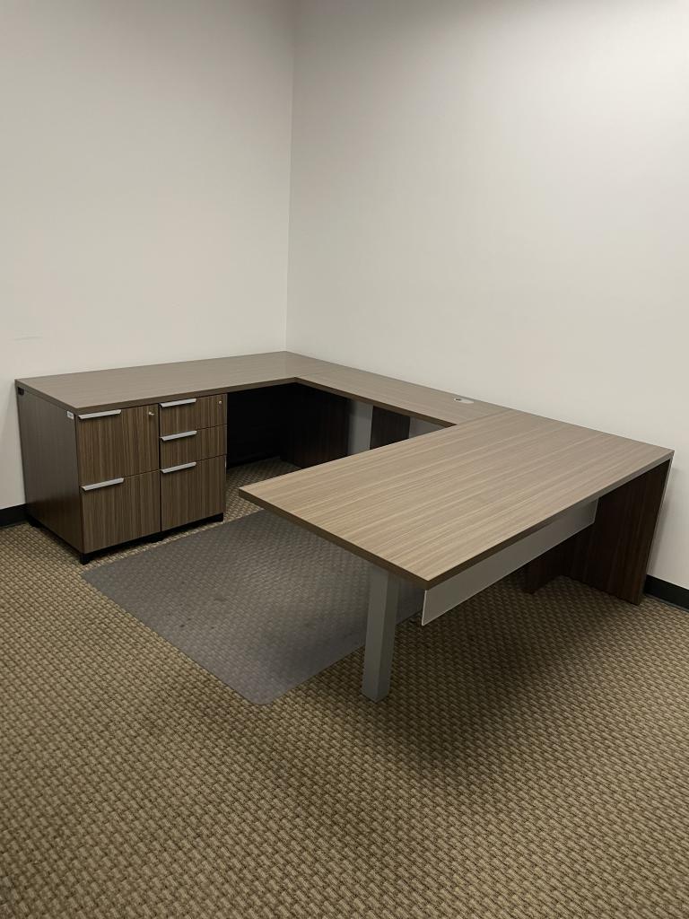 Steelcase U Shape Espresso Executive Office