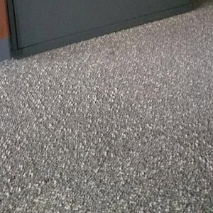 Gunmetal gray 2-drawer lateral file cabinet for office storage.