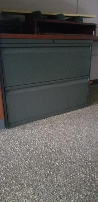 Knoll Gunmetal 2 Drawer lateral file 36"/30"W