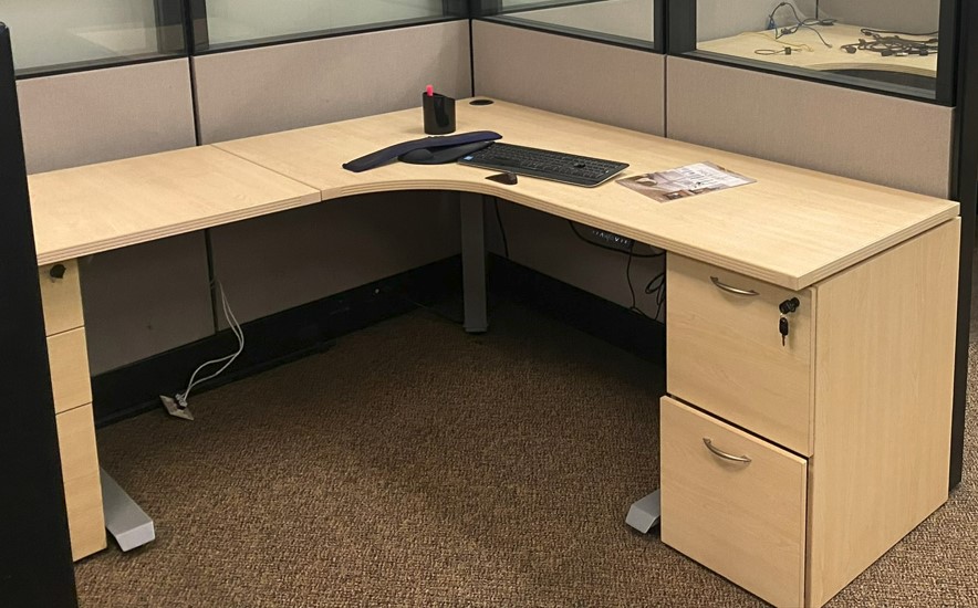 L Shape Height Adjustable Table Base