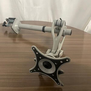Dual Monitor Mounting Arm for Ergonomic Workspace Setup.
