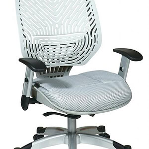 Manager's ergonomic office chair with breathable mesh backrest.