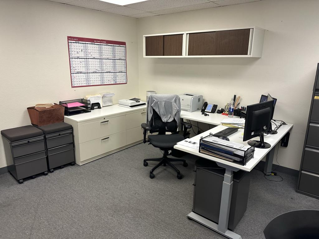 L Shape 6'x6' White Height Adjustable Desk