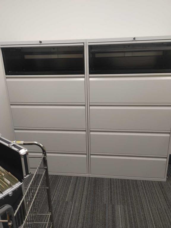 Knoll White 5 drawer 36" wide lateral file