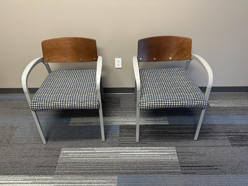 National Aurora Veneer & Fabric Guest Chairs