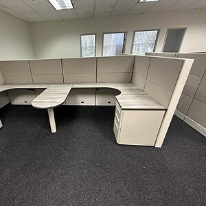 Inner Tone Ethospace cubicle workstation for office privacy and organization.