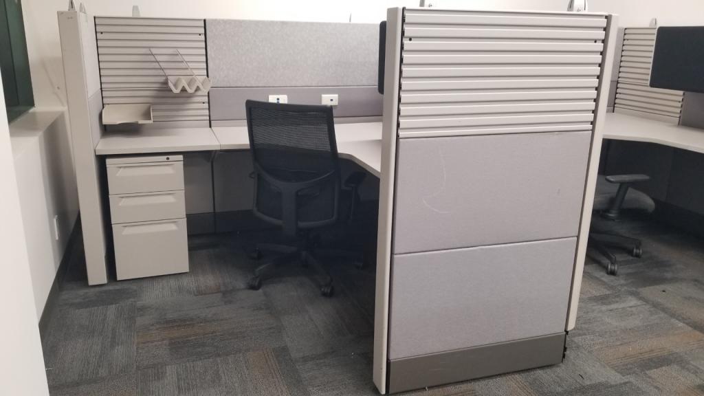 6'x6'x54" Ethospace Metal Grey Tile Neutrals