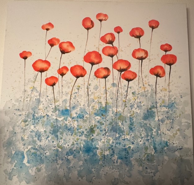 36"x36" Abstract flower Canvas