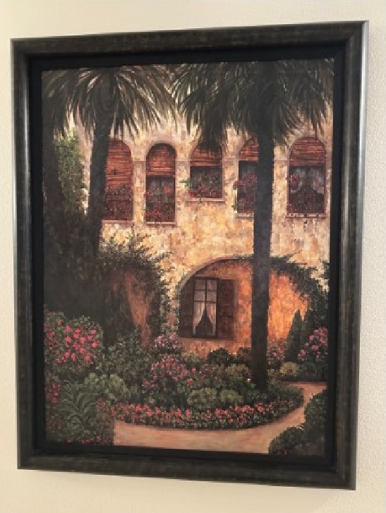 36"x44" Italian Villa In Tuscany Hand painted