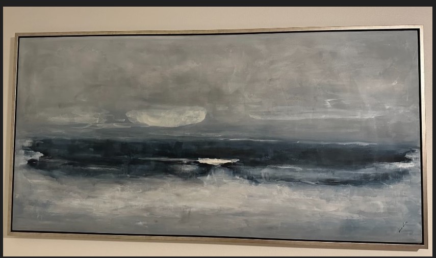 38"x74" Abstract ocean #2