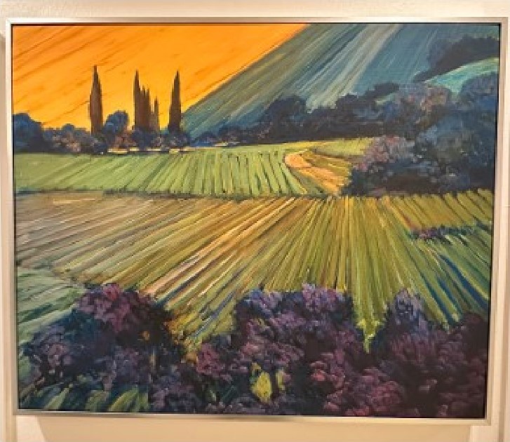 44"x36" Risining sun print on canvas Med.