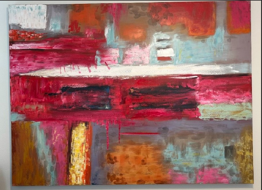 60"x80" Love Fusion Canvas Abstract