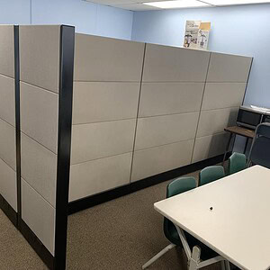Ethospace T Shape Divider for Office Privacy and Space Management.