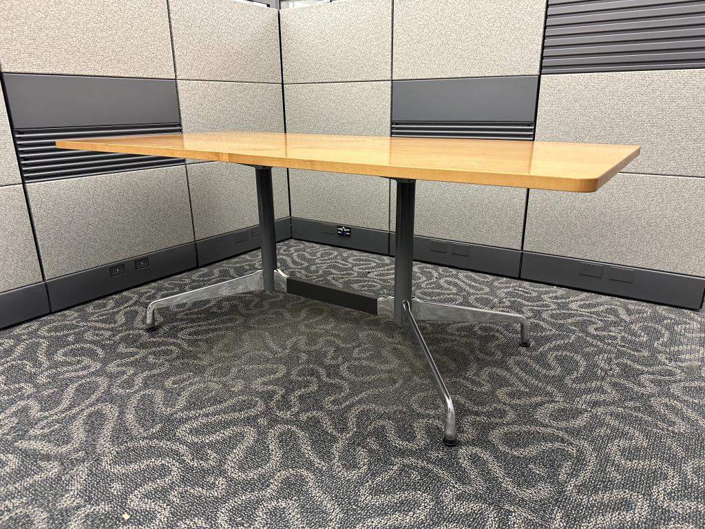 6' Herman Miller Eames Natural Wood Table