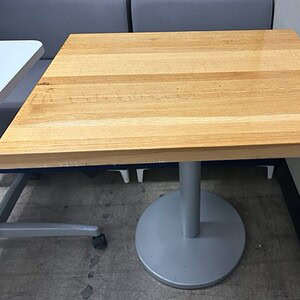 Steelcase wood block table for office or conference room use.