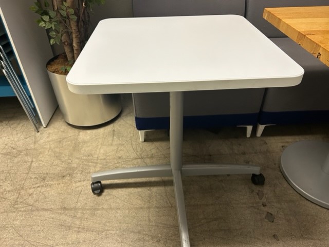2' Wide square Steelcase White lunch table