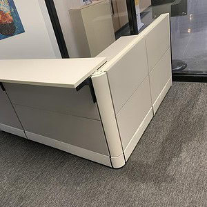 Reception cubicle by Herman Miller Ethospace for modern office spaces.