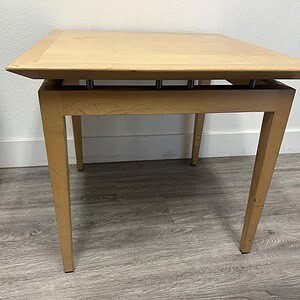Maple 27-inch square veneer occasional table for versatile home decor. Perfect for living rooms or o.