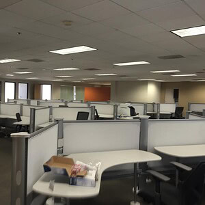 Herman Miller Resolve 48-inch tall posts in modern office workspace.