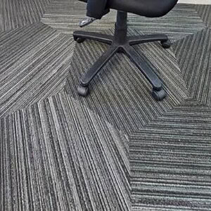 Ergonomic black mesh office chair with adjustable armrests and lumbar support.